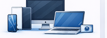 Gerätegrafik für PC, Mac, Laptop und mobile Geräte